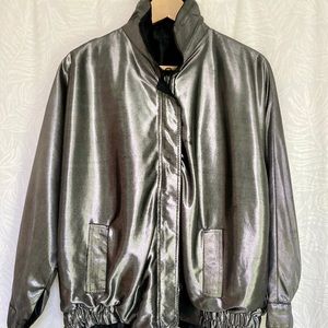 Silver Metalic Reversable Jacket